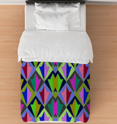 Ethereal Elegance Art Nouveau Duvet Cover on a neatly made bed.