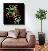 Elegant Zebra Portrait Canvas Art - Beyond T-shirts