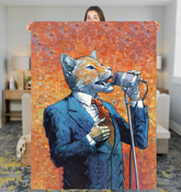 Playful Pawprints Cat Sherpa Blanket