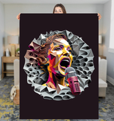 Bluesy Nighttime Serenade Sherpa Blanket