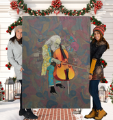 Blissful Bloom Sherpa Blanket with floral design