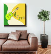 Guitar Line Art Wrapped Canvas - Beyond T-shirts