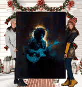 NS-855 Sherpa blanket in soft ivory color, draped over a couch.