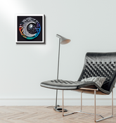 Wrapped canvas showcasing peak and plains landscape.