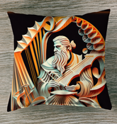 Sunset Chords Outdoor Pillow