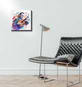 Close-up of Whimsical Woodland Wrapped Canvas showcasing intricate forest details.