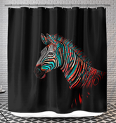 Zebra Sunset Silhouette Curtain