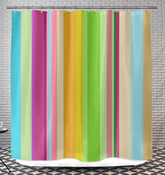 Moroccan Mosaic Stripe Shower Curtain adding a touch of elegance to a bathroom.