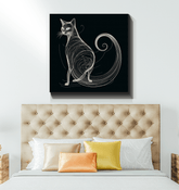 Graceful Feline Whisker Dance Canvas - Beyond T-shirts