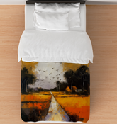 Waterfall Retreat Landscape Comforter