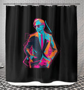Abstract Artistry Bathroom Curtain - Beyond T-shirts