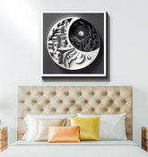 Decor canvas with vivid heat and soothing chill elements.