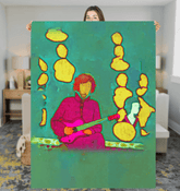 Close-up of the plush NS-843 Sherpa Blanket texture, highlighting its luxurious softness.