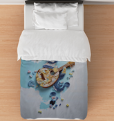 Kirigami Winter Whisper design on elegant duvet cover.