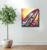 Surfing 5 35 Wrapped Canvas on wall