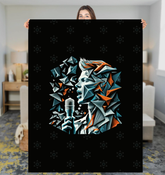 Tribal Tune Texture Sherpa Blanket