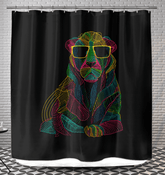 Majestic Lion's Roar Shower Curtain, adding a wild touch to bathroom decor with its powerful imagery.