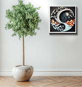 Wrapped canvas featuring abstract Silence and Song artwork.