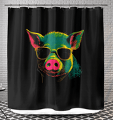 Playful Piggy Pals Shower Curtain - Beyond T-shirts