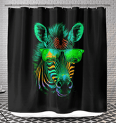 Serenity In Stripes Zebra Shower Curtain - Beyond T-shirts