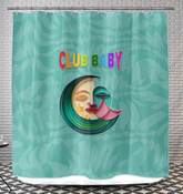 Front view of Fairy Garden Sparkle Shower Curtain.