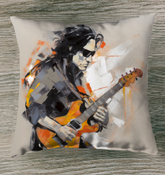 Twilight Veil Indoor Pillow in modern living room setting.