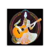 Lotus Lagoon canvas art in serene setting