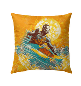 Stylish Surfing 5 18 Outdoor Pillow with a nautical theme for a serene outdoor setting.