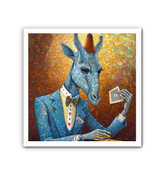 Steampunk Fox Inventor canvas art.