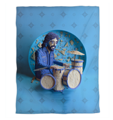 Blossoming Lotus Duvet Cover on a cozy, well-made bed, highlighting the intricate lotus design.