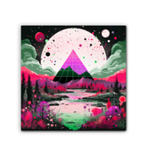 Enchanting Eclipse Night Sky Landscape Canvas