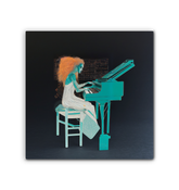 Vivid red poppy flowers on wrapped canvas wall art