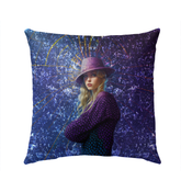 Urban Luxe Beyond Style Outdoor Pillow on a modern outdoor sofa.