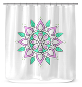 Mandala Elements Watercolor Shower Curtain - Beyond T-shirts