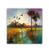 Sunflower Fields Wrapped Canvas