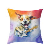 Vibrant Violinist's Velvety Vignette Indoor Pillow