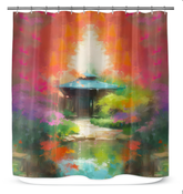 Majestic Mountain Landscape Shower Curtain