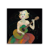 Close-up of Bloom Ballet floral canvas art