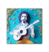 Modern Coastal Origami Canvas Design for Contemporary Interiors