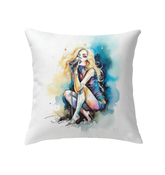 Fearless Firefighter's Fiery Frame Indoor Pillow
