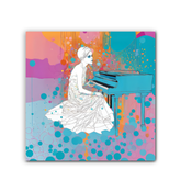 Violet Voyage canvas art in vibrant colors