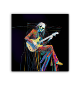 Close-up of vibrant pansies on wrapped canvas displaying rich colors and textures