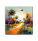 Starry Night Over the Mountains Wrapped Canvas