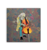 Iris Impression Wrapped Canvas - Floral Art