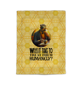 Detailed view of the hipster monkey with glasses design on the comforter.