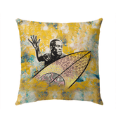 Elegant Surfing 5 14 Outdoor Pillow featuring stylish surf patterns for upscale patio decor.