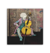 Vibrant Forget-Me-Not Fantasy floral canvas art.