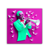 Enchanted Forest Paper Art on Canvas showcasing intricate details and vibrant colors.