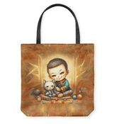 Close-up of CB6-31 basketweave tote bag showing detailed texture