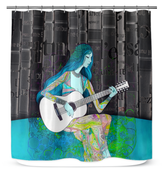Elegant Floral Fairy Tale Shower Curtain enhancing bathroom ambiance.